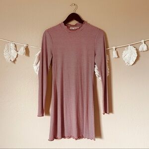 Copper Key | Ribbed Long Sleeve Dress
